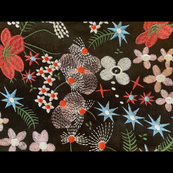 3 AM Forever embroidered velvet clutch with removable chain strap NWOT - Picture 1 of 4